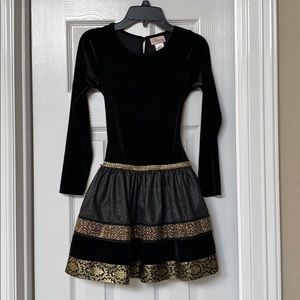 Gorgeous formal black and gold dress